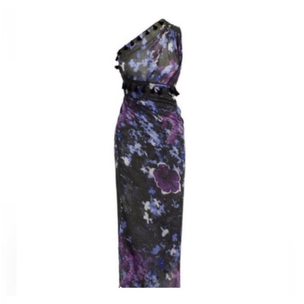 Peter Som Dream Floral Sarong Meteorite Coverup Dress Convertible Summer Beach D - Picture 2 of 15